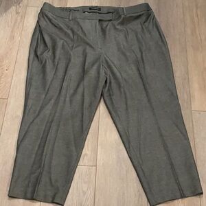 Talbots Women’s Gray High Waist Straight Dress Office Work Career Pants Size 22W